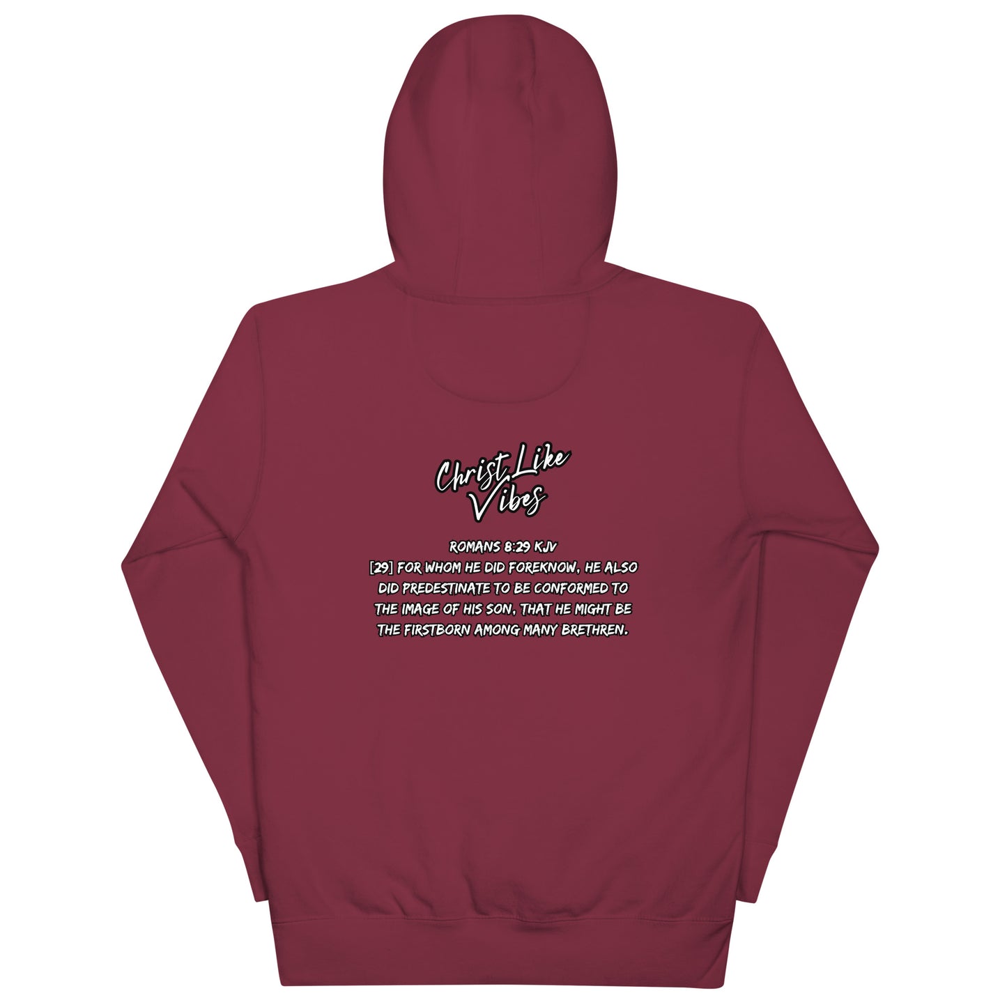 Christ Like Vibes Maroon Logo Hoodie